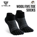 WRELS Merino Wool Outdoor Sports Five-Toe Socks Moisture-Wicking Elastic Running Socks Shock-Proof Breathable Trekking Toe Socks