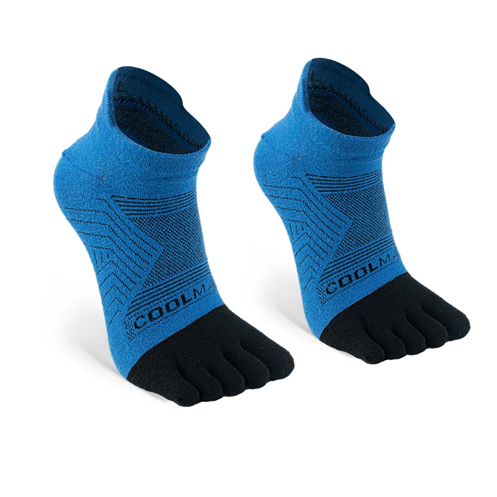 1/4/6 PAIRS COOLMAX Sports Socks Breathable Elastic 5 Toes Sports Socks Quick Drying Wicking Moisture Athletic Running Socks