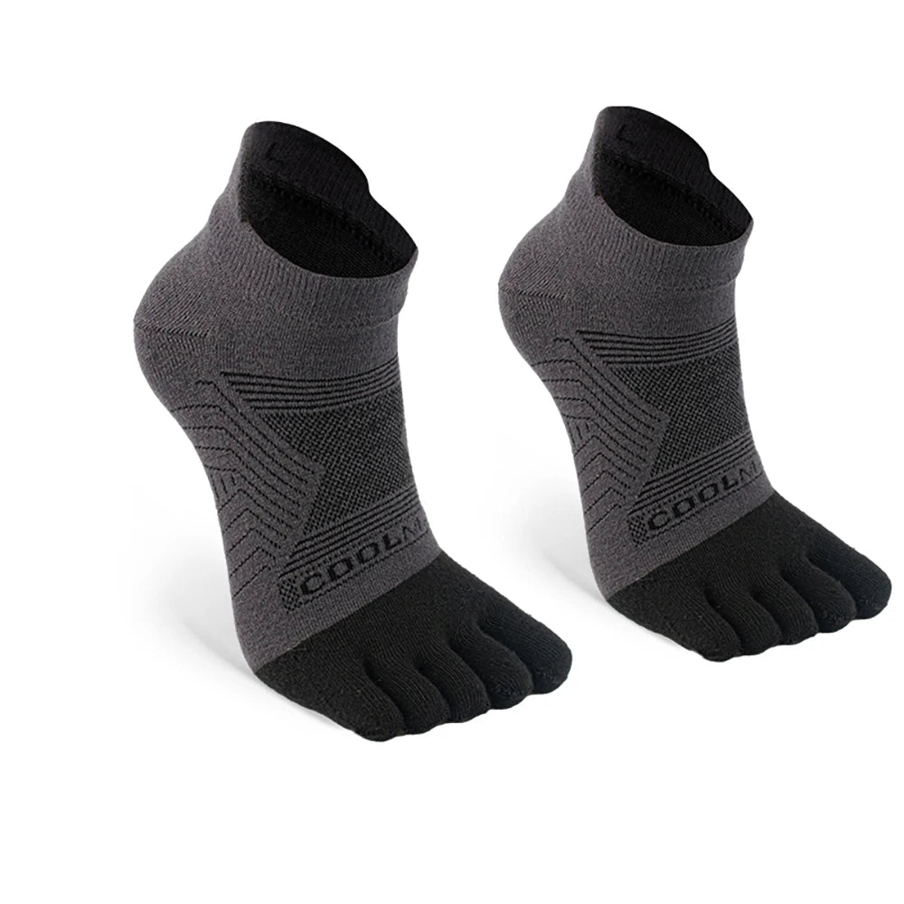 1/4/6 PAIRS COOLMAX Sports Socks Breathable Elastic 5 Toes Sports Socks Quick Drying Wicking Moisture Athletic Running Socks